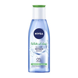 Nivea นีเวีย ไวท์ ออยล์ เคลียร์ ไมเซล่า วอเตอร์ ผลิตภัณฑ์เช็ดทำความสะอาดเครื่องสำอางสูตรน้ำ 200มล.