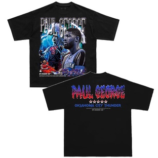 Dps Paul George เสื้อยืดคอกลม แขนสั้น ผ้าฝ้าย ทรงหลวม สไตล์ฮิปฮอป อเมริกัน สําหรับผู้ชาย คู่รัก บาสเก็ตบอล