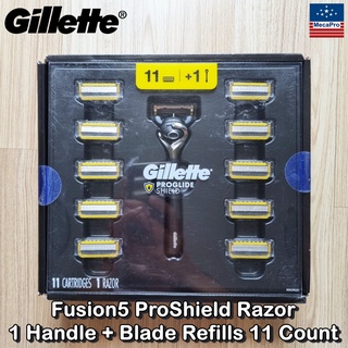 Gillette® Fusion5 ProShield Razor 1 Handle + Blade Refills 11 Count ชุดมีดโกน ยิลเลตต์