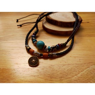 พร้อมส่ง! สร้อยถักสไตล์โบฮีเมียน Bohemian vintage style necklace