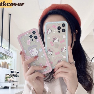 เคสโทรศัพท์มือถือแบบนิ่ม ใส ลายการ์ตูนเฮลโลคิตตีน่ารัก สําหรับ Samsung S22 Ultra S22 Plus A13 A23 A33 A53 A73 A03 Core M52 M32