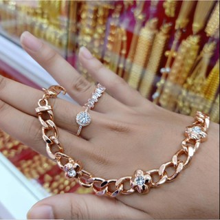 ข้อมือแหวนสวยอีกแล้ว เลสนาคเพชร 790.- แหวน 490.-