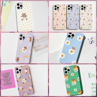 🇰🇷【 Korean Phone Case For Compatible for iPhone, Samsung 】Flower Pattern Slim Hard Protective Cute Hand Made MOMO Unique Galaxy 22 22Ultra 22+ 8 xs xr 11pro 11 12 12pro 13 13Pro mini Korea Made