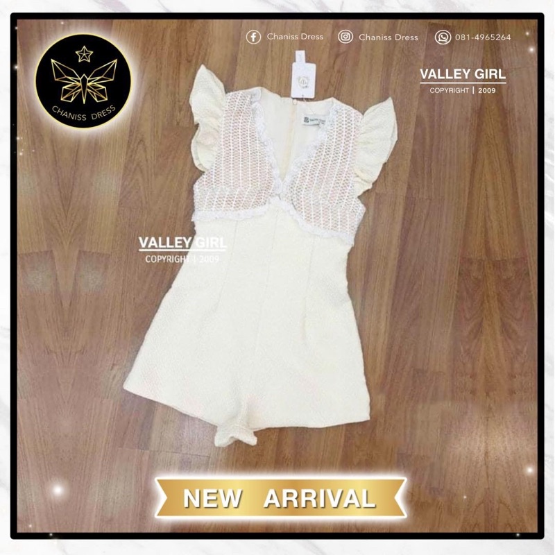 VG 👗 จั้มสั้นผ้าลูกไม้ แต่งระบายต้นแขน ❤️ราคาถูกที่สุด #valleygirl #vg #ป้ายvg  #งานตามหา