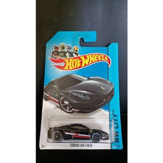 Hot wheels Ferrari 458 ITALIA รถของสะสมเก่าเก็บตามระยะเวลา แพคมีลอยยับ ดูภาพก่อนกดซื้อ รถของเล่น ของแท้