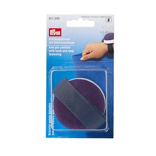 Prym Arm pin cushion with adhesive strap, blue / หมอนปักเข็มแบบรัดข้อมือ แบรนด์ Prym จากประเทศเยอรมนี (G611340)