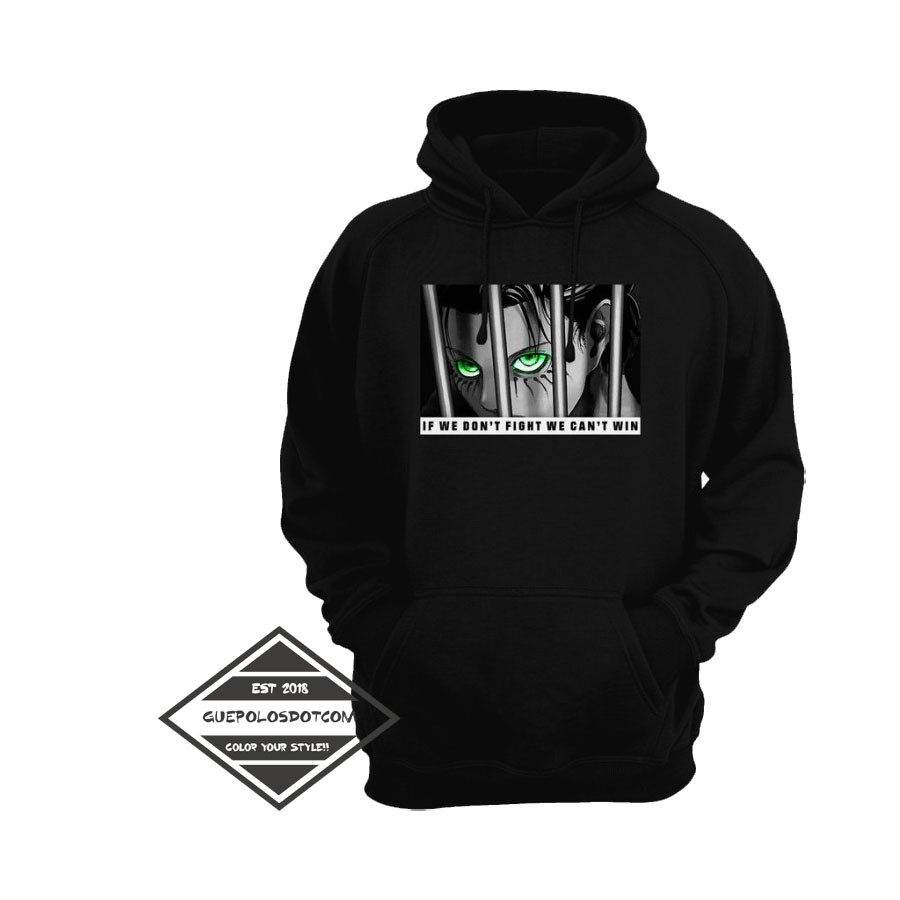 Eren Yeager We Can_t Win Anime Attack on Titan Hoodie Sweater - เสื้อแจ็คเก็ต EREN YEAGER