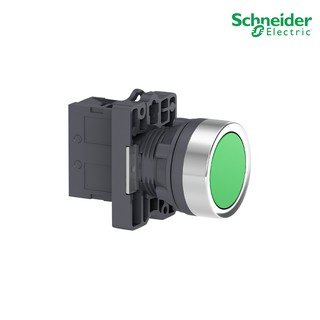 Schneider Electric - สวิตช์ปุ่มกด ขนาด 22 mm, แบบกดเด้งกลับ, สีเขียว, 1NO_XA2EA31 ที่ร้าน PlugOn