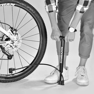 ROCKBROS 120/130PSI Alloy Bicycle Pumps Presta Schrader AV FV Mini MTB Road Bike Cycling Air Pump Tire Ball Inflator Pressure Gauge Pump Presta & Schrade Valve