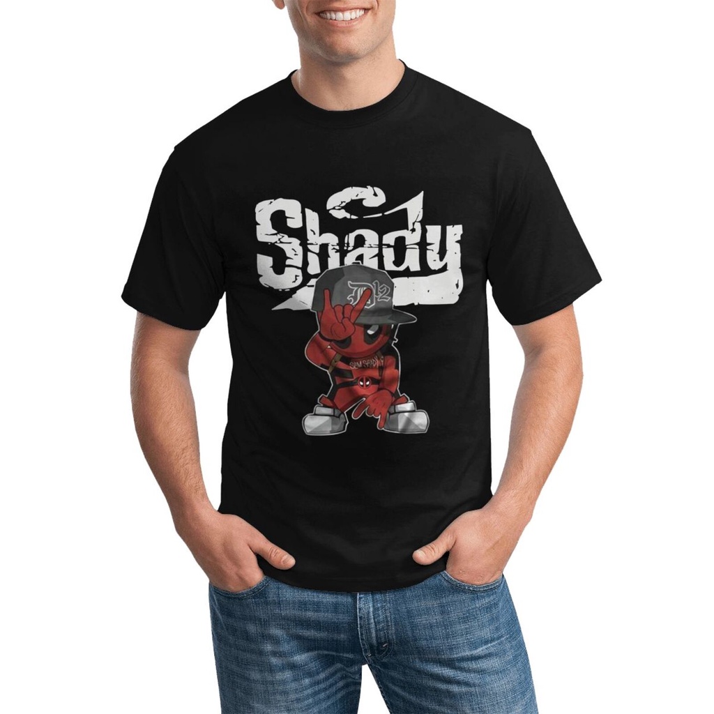 Cotton Popular Top Tee Shirt Eminem Shady Wars Deadpool หลากหลายสี