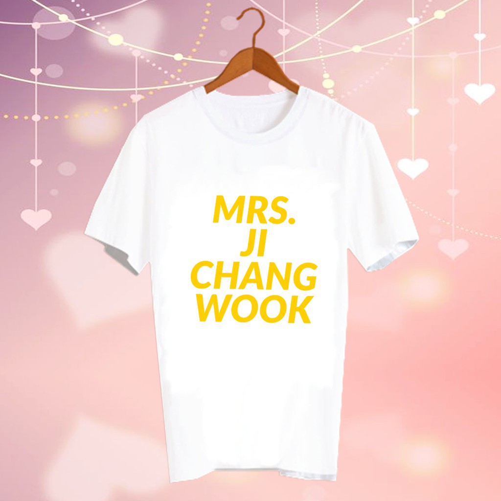 เสื้อยืดสีขาว สั่งทำ Fanmade แฟนเมด แฟนคลับ ศิลปินเกาหลี CBC106 mrs. ji chang wook