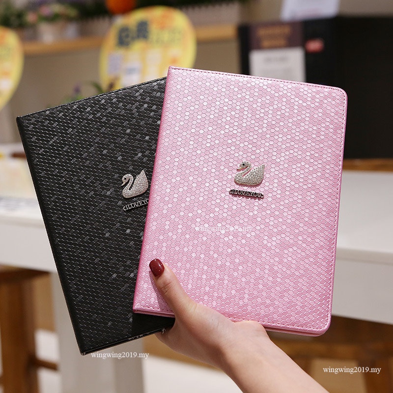 เคสแท็บเล็ต กันกระแทก ลายหงส์ สําหรับ iPad 9th generation 2021 10.5 Air3 2019 Ipad10.2 4 6 Mini2 3 IPad5 Mini 1 Pro9.7