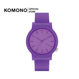 นาฬิกา KOMONO Watch Mono Purple สายซิลิโคน ทรงกลม สีม่วง