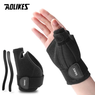 อุปกรณ์ดามโคนนิ้วโป้ง ข้อมือ แกนพลาสติกแข็ง2แผ่น AOLIKESแท้ Thumb guard Bracers Wrist joint pain sprain rehabilitation