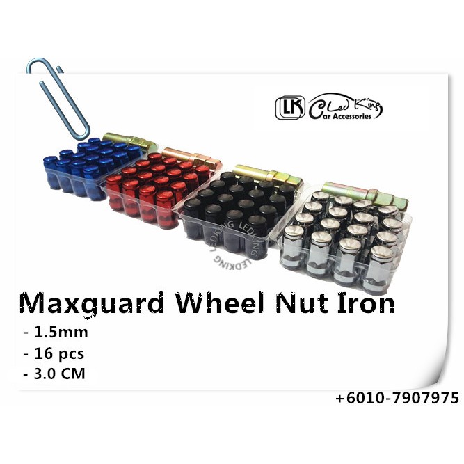 น็อตล็อคล้อ Maxguard Racing Iron Besi 16PC