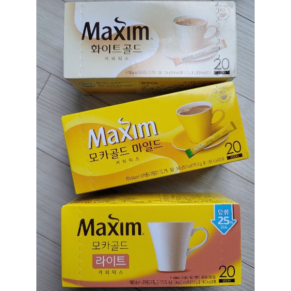 กาแฟแม็กซิม กาแฟเกาหลี กาแฟ 3 in 1 Maxim Coffee Mocha Gold Mild