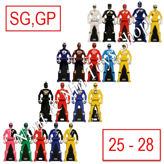 Gokaiger SG Ranger Key เรนเจอร์คีย์ ขบวนการโกไคเจอร์ ชุดที่ 7 ลำดับที่ 25-28 Gaoranger,Herricaneger,Abaranger,Dekaranger