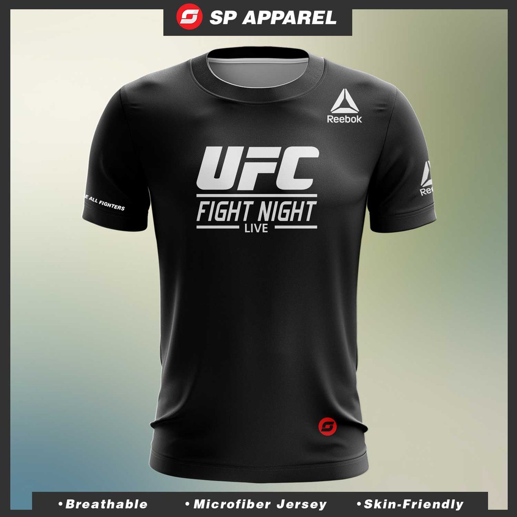 UFC X Reebok FIGHT NIGHT LIVE เสื้อไมโครไฟเบอร์ ตัดปกติ