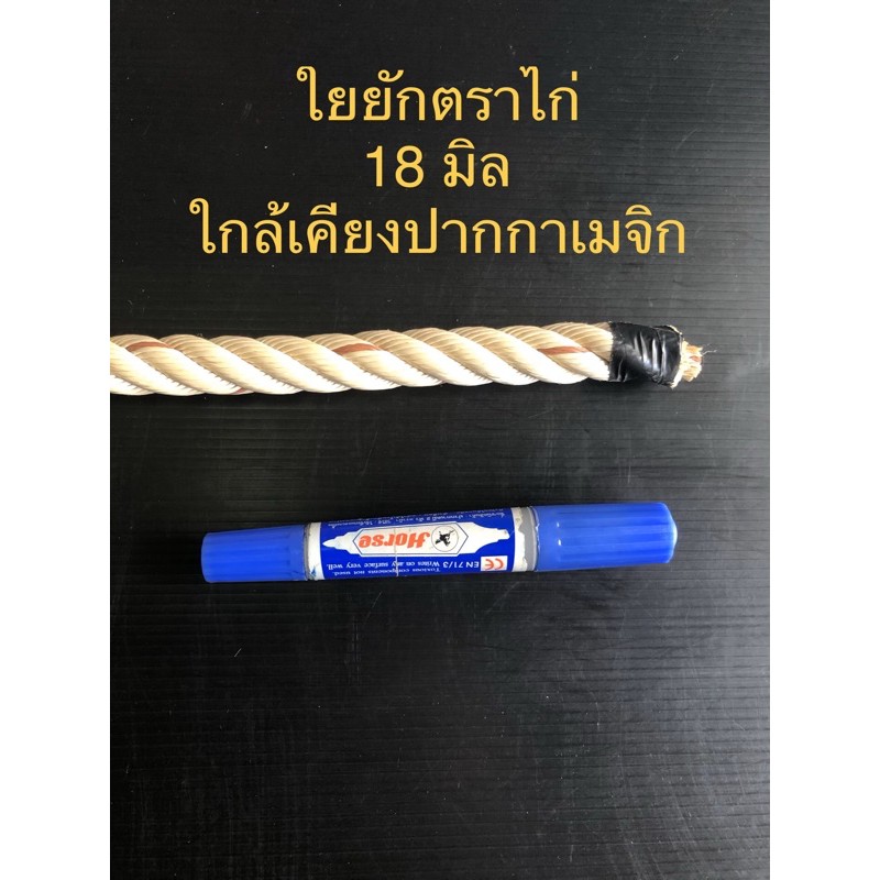 เชือกไยยัก ตราไก่ 18 มิล เมตรละ 35 บาท ใยยัก ผูกชิงช้า ไนลอน เชือกไนล่อน ลากไม้ เกรด A ราคา ถูกที่สุด ดีลบีเคเค แกลเลอรีภาพที่ 5