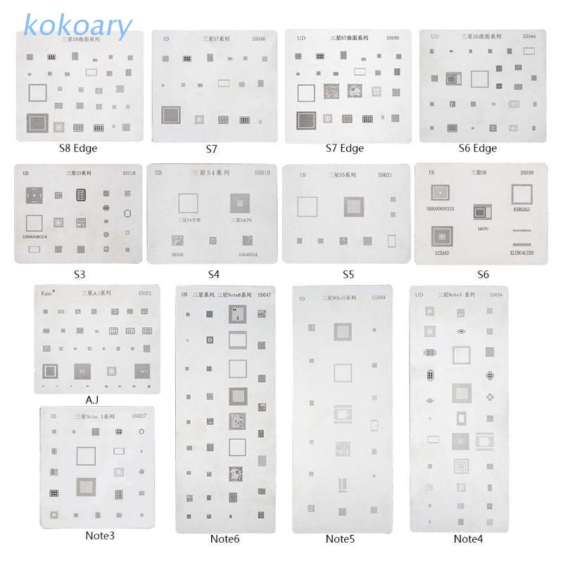 Kok ชิป Ic แม่แบบลายฉลุ 1 ชิ้นสําหรับ Samsung S8 Edge / S7 Edge / S6 / S6 Edge / S5 / S4 / S3 / A.J / Note6 / Note5 / Note4 / Note3