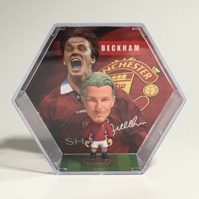 Manchester United โมเดลนักฟุตบอล David Beckham พร้อมกล่องอะครีลิค