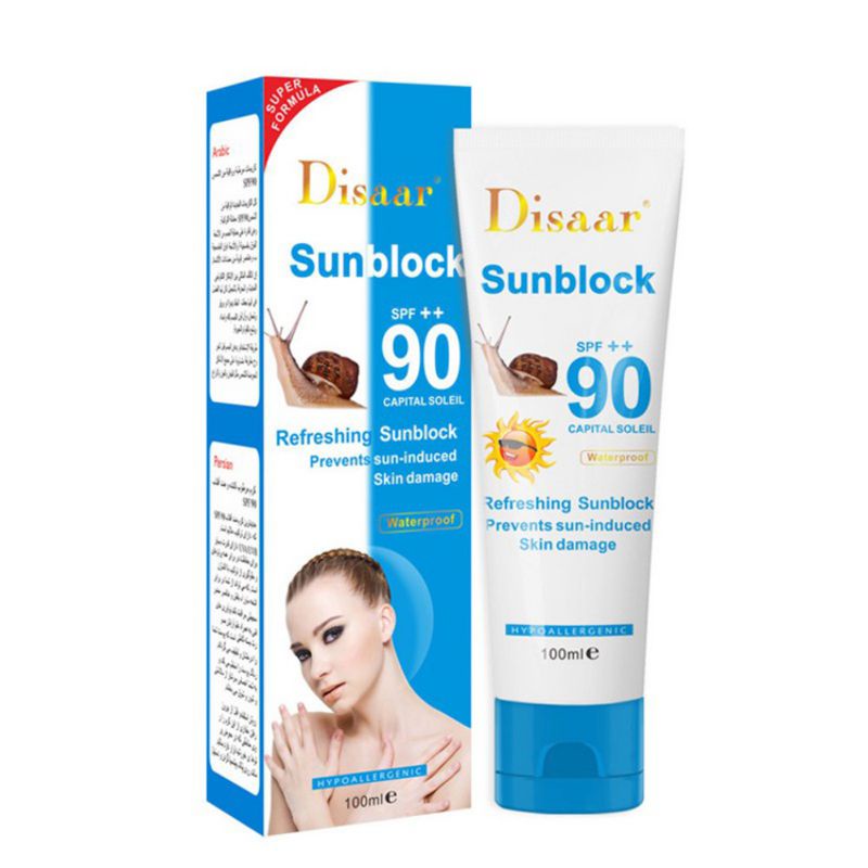 ครีมกันแดดหอยทาก SPF90PA++ ป้องกันรังสียูวี กันน้ํา กันเหงื่อ 100 กรัม