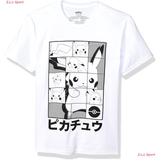 โปเกมอน พิคาชู เสื้อยืดพิมพ์ลายการ์ตูน Pokemon Pokémon Pikachu Japanese Puzzle Power T-Shirt เสื้อยืดผู้ เสื้อยืดผู้หญิง