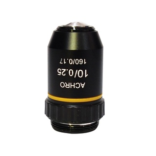 เลนส์วัตถุ Achromatic 10x/0.25 สำหรับกล้องจุลทรรศน์ (Achromatic Objective Lens 10X/0.25)