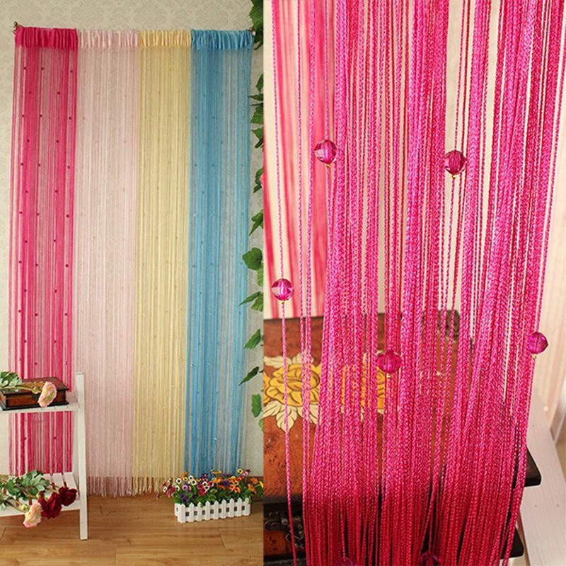 Curtains Blinds Accessories Window Room String Door Curtain Beads Divider Tassel Fringe Crystal 6210