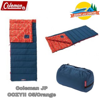 COLEMAN JAPAN COZYII C5/ ORANGE 2000032340 ถุงนอน coleman C5 เหมาะกับอุณหภูมิ 5องศาเซลเซียส ขึ้นไป