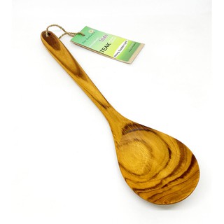 Dar Products ทัพพีด้ามยาวไม้สัก Teak Wooden Ladle Long Handle ขนาด 13x3นิ้ว ยี่ห้อดาร์โปรดักส์