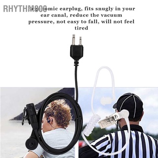 Rhythm000 2 Pin Acoustic Tube Headset Earphone PTT MIC for Icom 2-pin Models Walkie Talkies