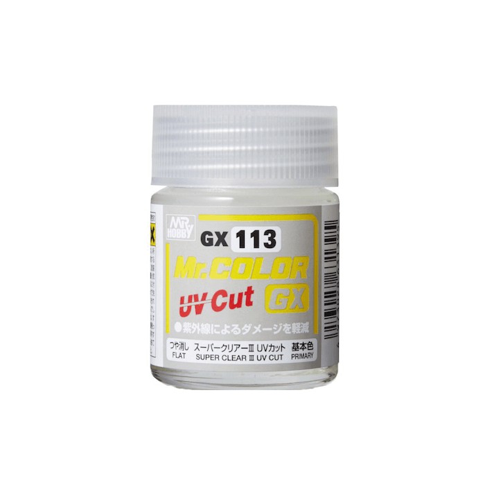 GX113 SUPER CLEAR III UV CUT FLAT ( ด้าน ) 18ml