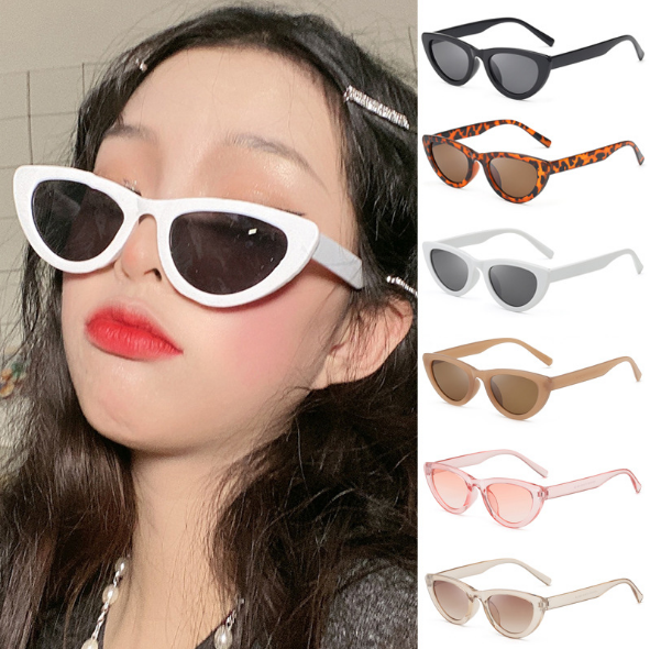 แว่นตากันแดดสําหรับสตรีทรง Cat Eye สไตล์คลาสสิค 2021 ขนาดเล็กน้ําหนักเบา