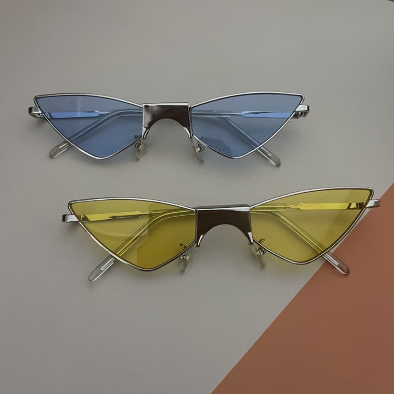 SG087 แว่นแฟชั่น metallic space sunglasses ทรง cateye มี2 สี