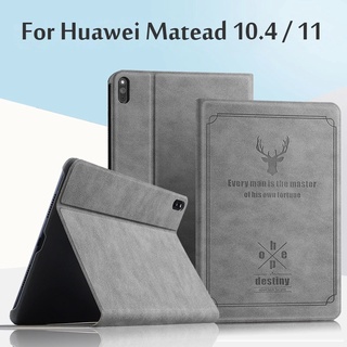 Huawei Matepad 10.4 2022 11 Pro 10.8 บาง พลิก ขาตั้ง ฝ้า เคลือบด้าน กันตก หนัง แข็ง เคสแท็บเล็ต สําหรับ Matepad M6 10.8 T10S T10
