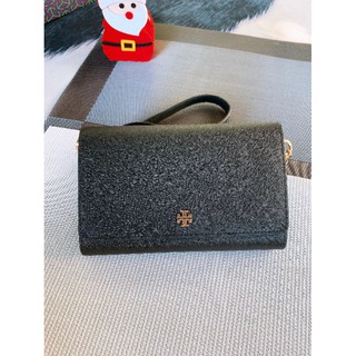 Tory Burch Emerson Chain Wallet 
Color : black