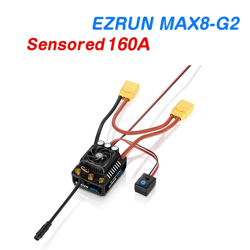 HobbyWing EzRun MAX8 G2 Sensored Brushless Waterproof Power ESC 160A ESC For 1/8 Truck Bigfoot Car RC Car Parts