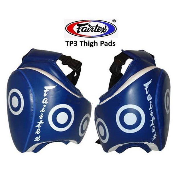 Fairtex Thigh pad protector TP3 Blue Training Muay Thai MMA k1 การ์ดโคนขา แฟร์แท็กซ์ สีน้ำเงิน เทรนเนอร์ เพื่อการฝึกซ้อม