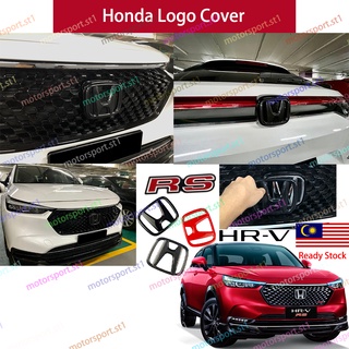 ฝาครอบโลโก้คาร์บอนไฟเบอร์ สีดํา สีแดง สําหรับ Honda HRV 2022 2023 HRV 2022