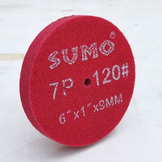 ลูกล้อใยสังเคราะห์,ลูกล้อใยสังเคราะห์ size : 6"x1" No.120 7P (สีแดง) SUMO