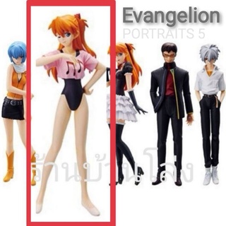 (แท้/กาชาปอง/มือ1/มือ2/ฐานแดง) Bandai Evangelion EX Portraits 5 Soryu Asuka Langley dance suite Ver. figure​ อาสึกะ