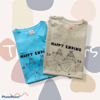 (TheSister) เสื้อยืดสกรีนลาย Happy ending #เสื้อยืด #เสื้อยืดราคาถูก #เสื้อคู่