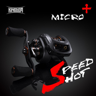 Kingdom Speed Shot Micro 2019 อุปกรณ์รอกล้อหมุนความเร็วสูง 6.5:1 สําหรับใช้ในการตกปลา 12+1 Baitcasting