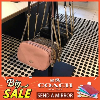 COACH กระเป๋า ISLA CHAIN CROSSBODY F25922 IMBLK (BLACK)