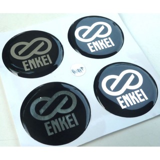 สติกเกอร์ ติดดุมล้อ EnKei เอนไก ขนาด 50 มิล 1 ชุดมี 4 ชิ้น sticker resin เรซิ่น ฝาดุม