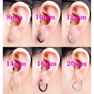 จิวหูห่วงกลมสแตนเลสแท้🇹🇭 ส่งจากไทย 🇹🇭 Unisex สแตนเลสแท้ไม่ลอกไม่ดำ ใส่อาบน้ำได้ (วัดขนาด.*จากรอบวงใน*) ส่งของทุกวัน