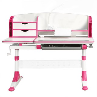 โต๊ะเขียนหนังสือเด็ก LUXURY KIDS E120 สีชมพู/ขาว โต๊ะทำงาน ERGONOMIC KIDS DESK LUXURY KIDS E120 PINK/WHITE เฟอร์นิเจอร์