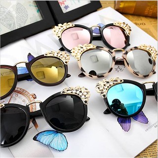 แว่นกันแดด "Flowery" Vintage Cat-Eye Jewelry Sunglasses