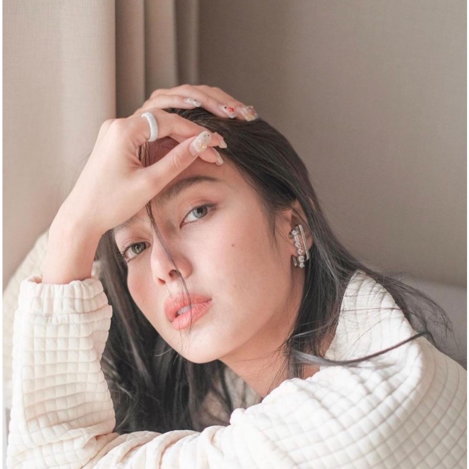 Swan حلق Olivia فضة حقيقية بالزركون — ذهبي — صورة 7